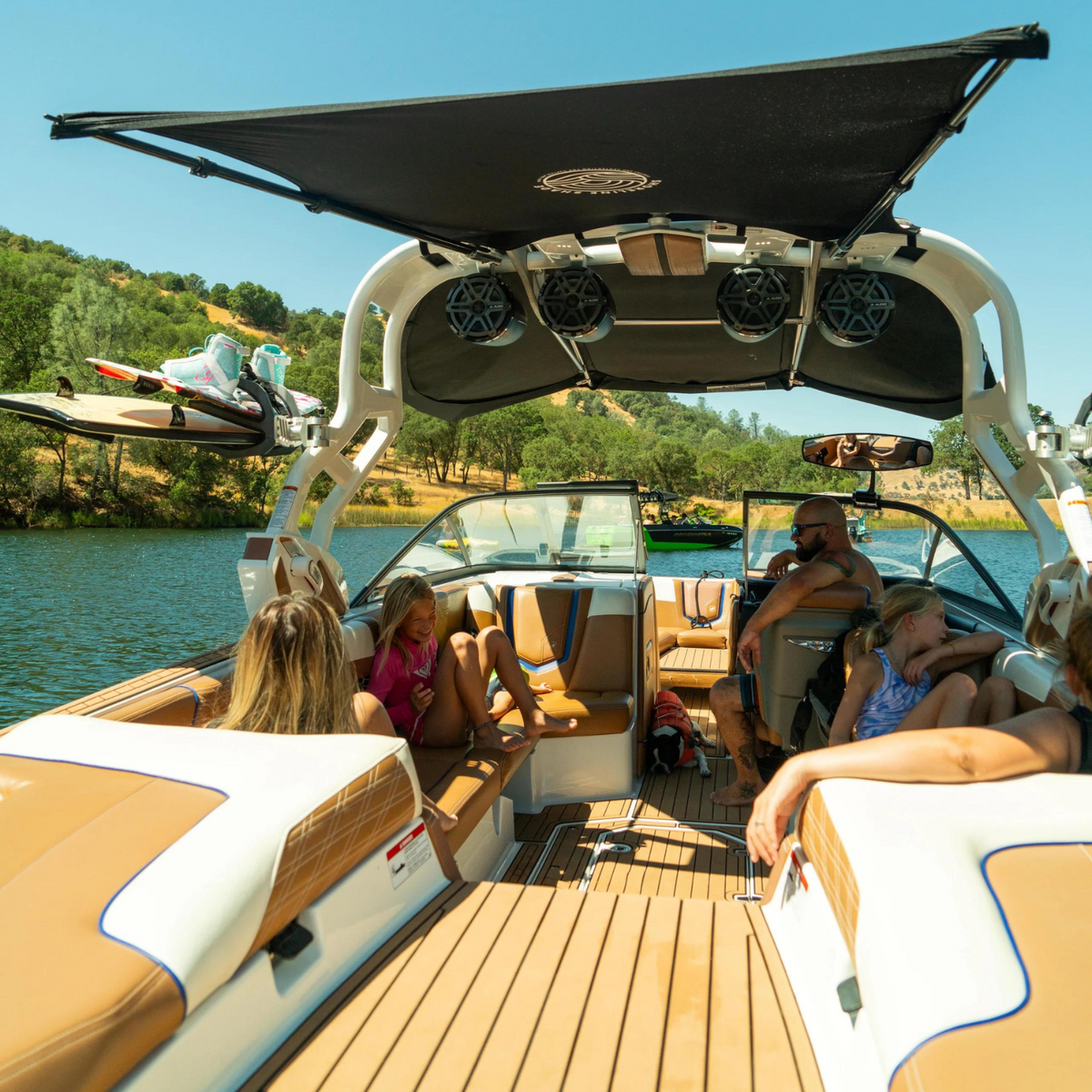 thumbnail image 2 of Replacement Bimini Top Canvas – Flat Top Wakeboard Tower – 60x65 – Fabric Only 2 of 3