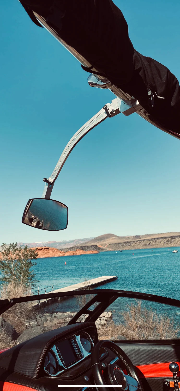TOWER MOUNT MIRROR ARM - 3" TUBING
